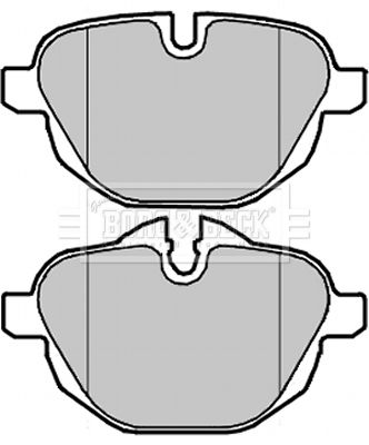 BORG & BECK Комплект тормозных колодок, дисковый тормоз BBP2225